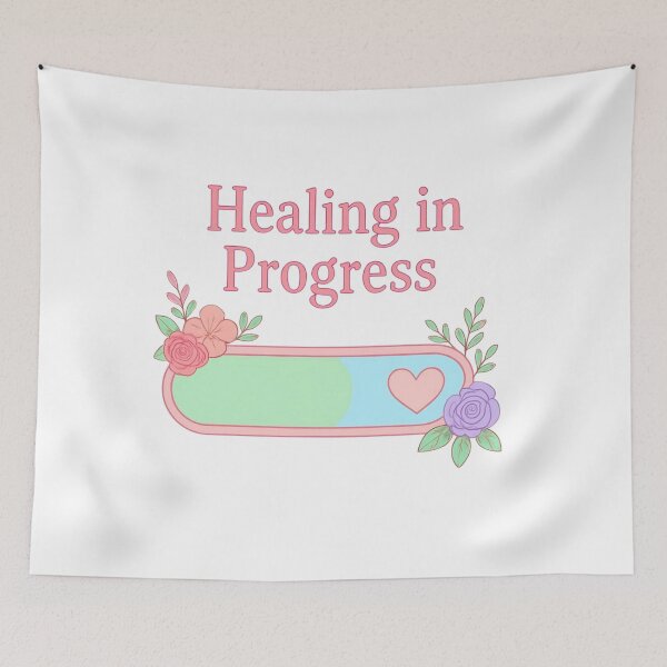 Item preview, Healing in Progress Pastel Floral Bar • Soft Self-Care & Emotional Wellness Aesthetic designed and sold by SirensSageStone.