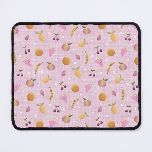 Item preview, Tossed Playful Summer Time Fruit Salad - on Pale Pink Pastel designed and sold by piptompatternco.
