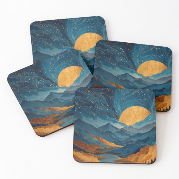 Item preview, Golden Glow Mountains designed and sold by ArgentoArt.