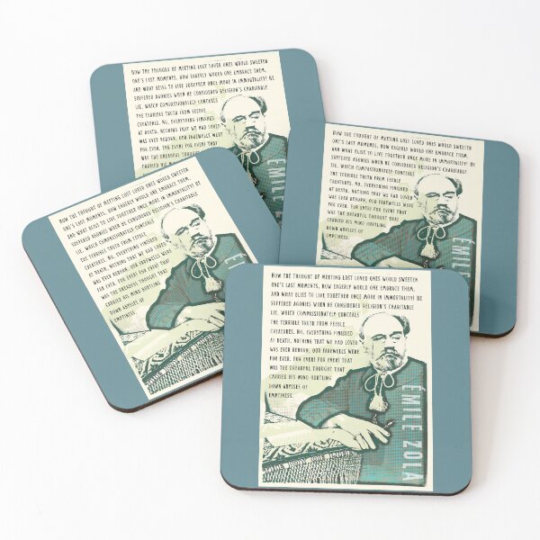 Item preview, Émile Zola quote: How the thought of meeting lost loved ones would sweeten one’s last moments, how eagerly would one embrace them,  designed and sold by artbleed.