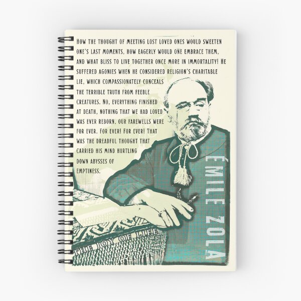 Item preview, Émile Zola quote: How the thought of meeting lost loved ones would sweeten one’s last moments, how eagerly would one embrace them,  designed and sold by artbleed.