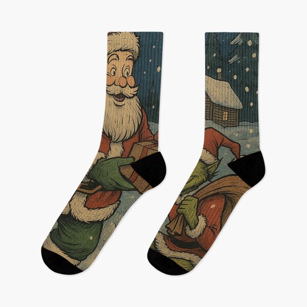 Item preview, The Grinch and Santa Claus designed and sold by Mauswohn.