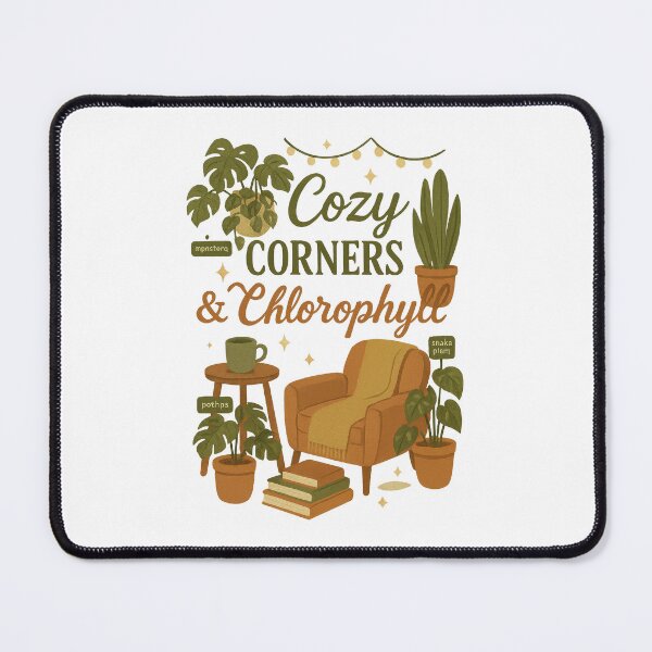Item preview, Cozy Corners & Chlorophyll – Houseplant Reading Nook Illustration for Plant Lovers designed and sold by inkoutninja.