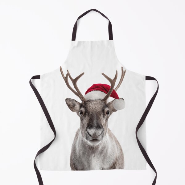 Item preview, Festive Reindeer Wearing Santa Hat designed and sold by LazyOwlStore.