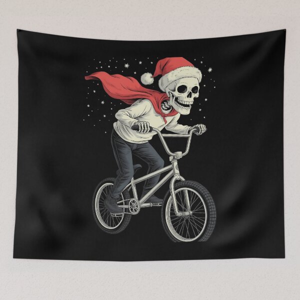 Item preview, Santa Skeleton BMX Christmas Xmas  designed and sold by PunkNation-Arts.