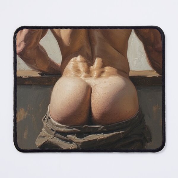 Item preview, Muscular Bubble Butt – Gay Pride Art designed and sold by eroticmaleart-.