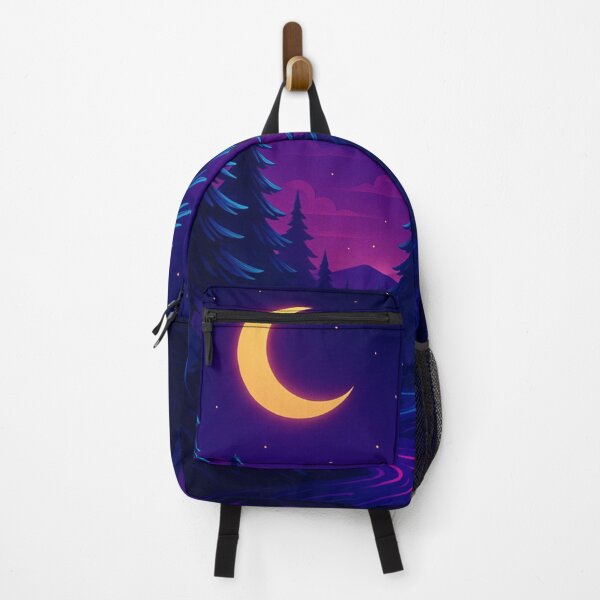 Item preview, Neon Forest Moonlight Vaporwave Scene designed and sold by GolabMagic.