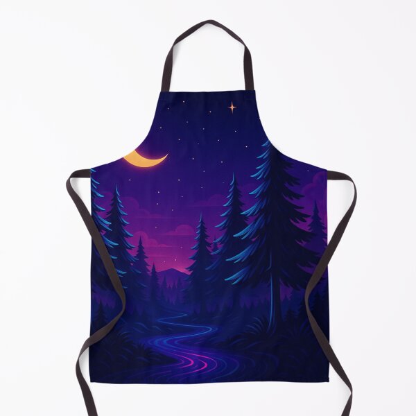 Item preview, Neon Forest Moonlight Vaporwave Scene designed and sold by GolabMagic.