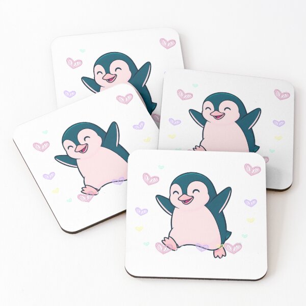 Item preview, Cute Happy Penguin | Kawaii Penguin With Colorful Hearts designed and sold by Pandastore14.