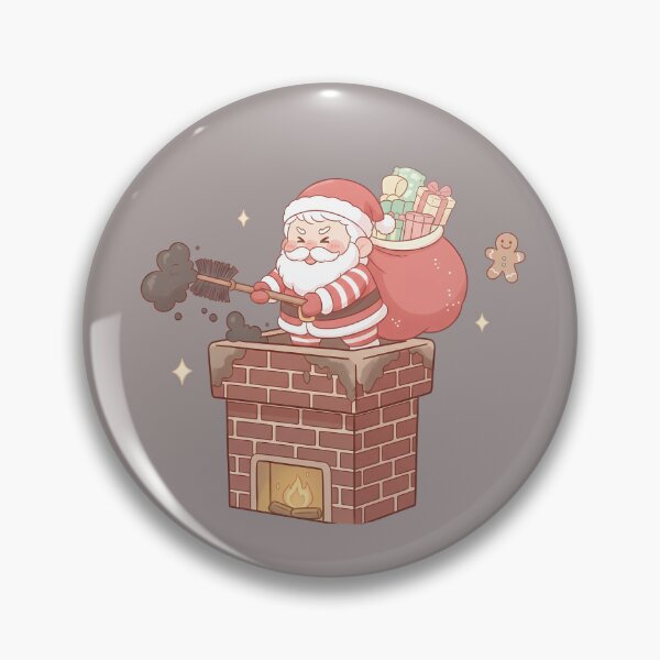 Item preview, Kawaii Santa Claus Chimney Sweep - Cute Christmas Clean Up designed and sold by Minimochi Art.