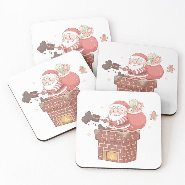 Item preview, Kawaii Santa Claus Chimney Sweep - Cute Christmas Clean Up designed and sold by Minimochi Art.
