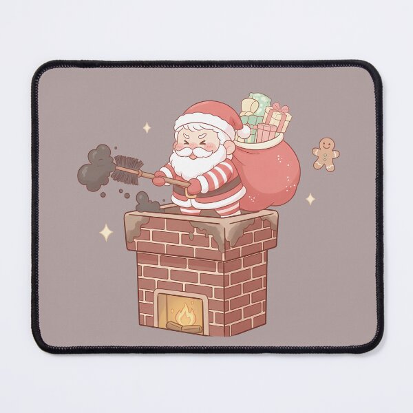 Item preview, Kawaii Santa Claus Chimney Sweep - Cute Christmas Clean Up designed and sold by Minimochi Art.