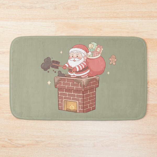 Item preview, Kawaii Santa Claus Chimney Sweep - Cute Christmas Clean Up designed and sold by Minimochi Art.