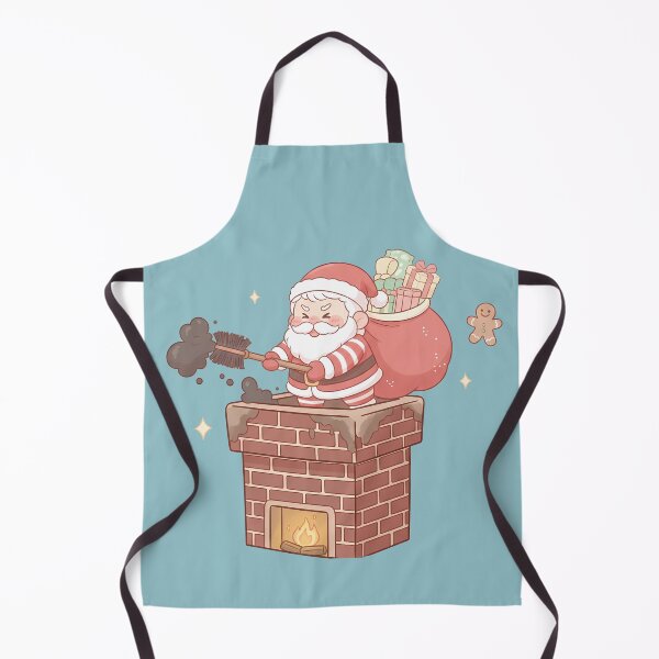 Item preview, Kawaii Santa Claus Chimney Sweep - Cute Christmas Clean Up designed and sold by Minimochi Art.