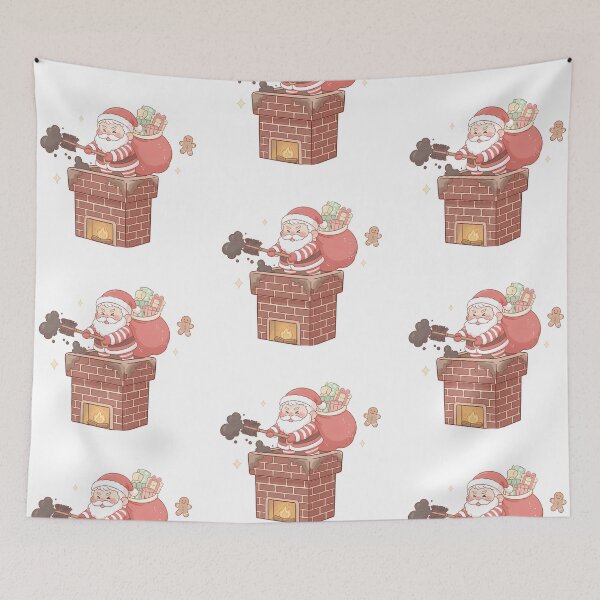Item preview, Kawaii Santa Claus Chimney Sweep - Cute Christmas Clean Up designed and sold by Minimochi Art.