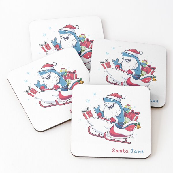 Item preview, Cute Santa Jaws Christmas - Kawaii Shark Holiday Pun designed and sold by POCOTO3.
