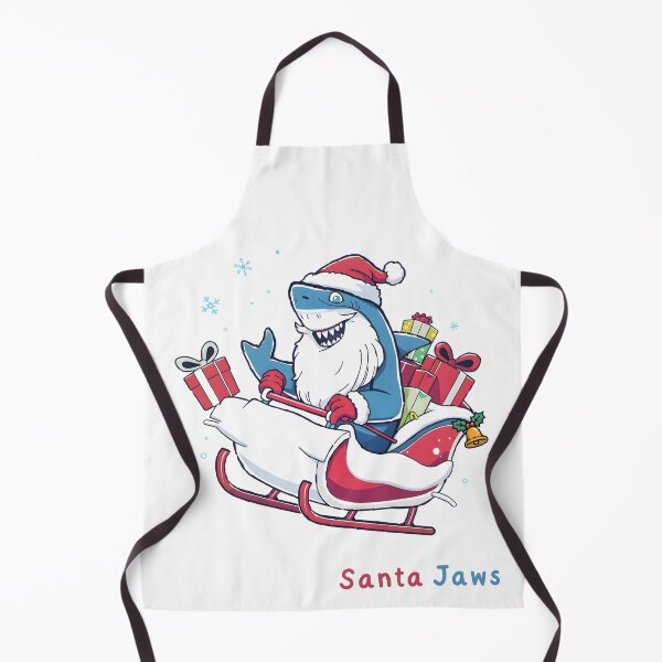 Item preview, Cute Santa Jaws Christmas - Kawaii Shark Holiday Pun designed and sold by POCOTO3.