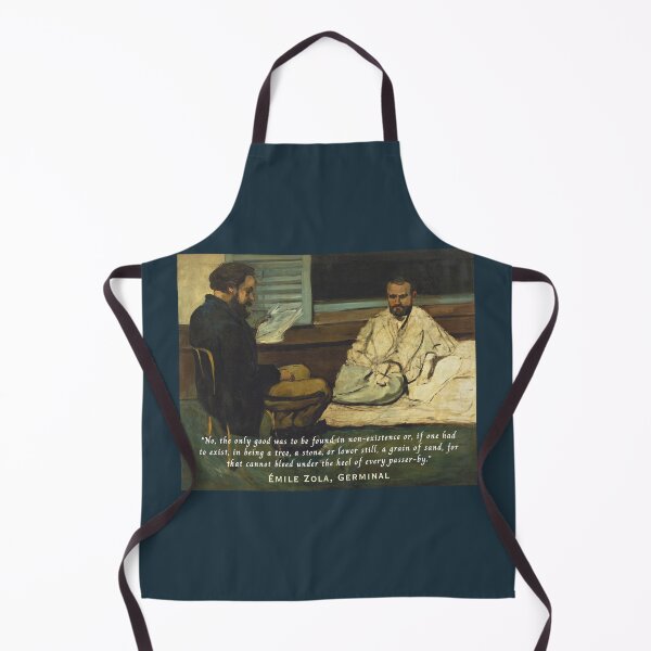 Item preview, Émile Zola quote: No, the only good was to be found in non-existence or, if one had to exist, in being a tree, a stone, or lower still, a grain of sand, designed and sold by artbleed.
