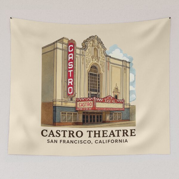 Item preview, Castro Theatre - San Francisco, California designed and sold by Myra365Art.