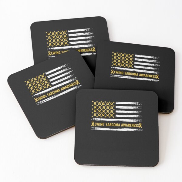 Item preview, Ewing Sarcoma Awareness USA Flag American Yellow Support designed and sold by VasilisLamArt.