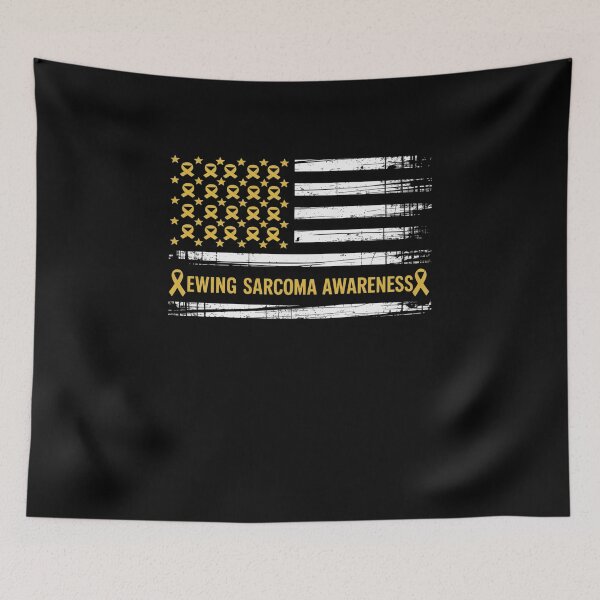 Item preview, Ewing Sarcoma Awareness USA Flag American Yellow Support designed and sold by VasilisLamArt.