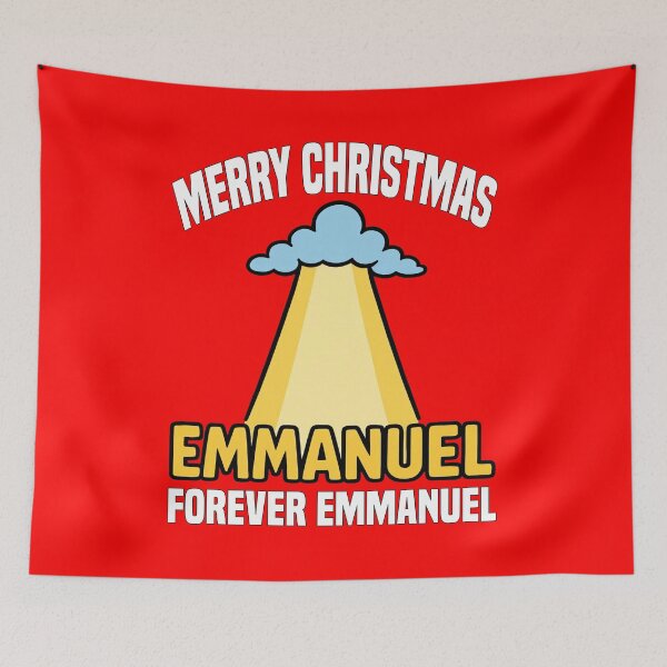 Item preview, MERRY CHRISTMAS - FOREVER EMMANUEL | Christian Faith Christmas | Holy Name Holiday Design designed and sold by KEF Custom.