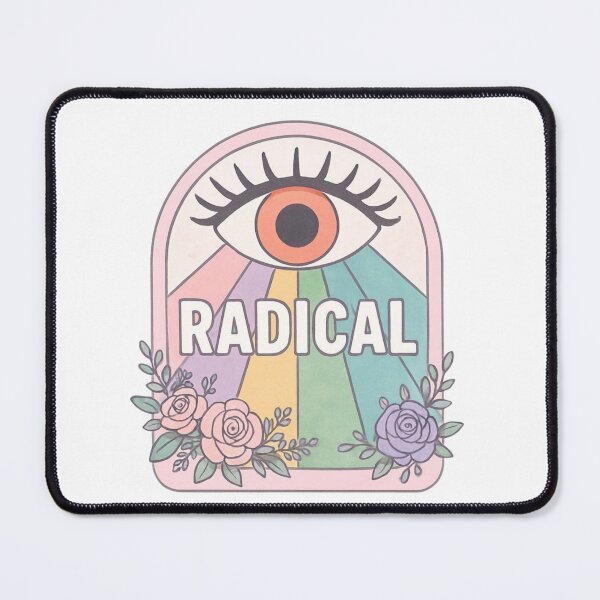 Item preview, Radical Mystic Eye • Pastel Rainbow Psychedelic Aesthetic with Floral Witchy Vibes designed and sold by SirensSageStone.