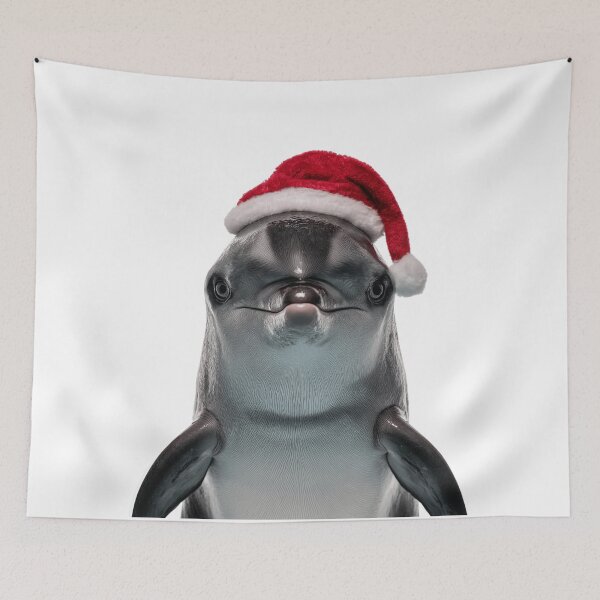Item preview, Festive Vaquita in Santa Hat designed and sold by LazyOwlStore.