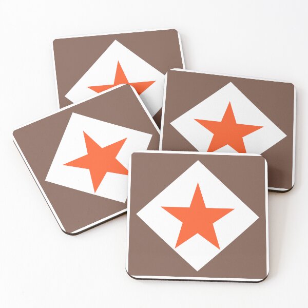 Item preview, Fiery Orange Star in Black Diamond: Minimalist Geometric Abstract Art Design designed and sold by Faali950.