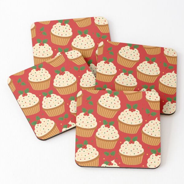 Item preview, Holiday Cupcakes Pattern designed and sold by Signal and Ink.