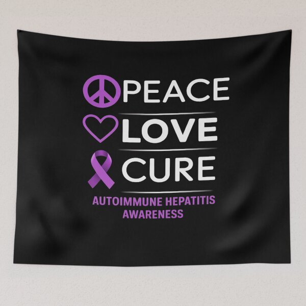 Item preview, Autoimmune hepatitis Awareness Peace Love Cure Fighter designed and sold by khorbiasieno.