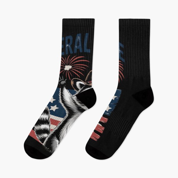 Item preview, Feral & Free Patriotic Racoon Usa Raccoon 4th of July designed and sold by RuthGAArt.