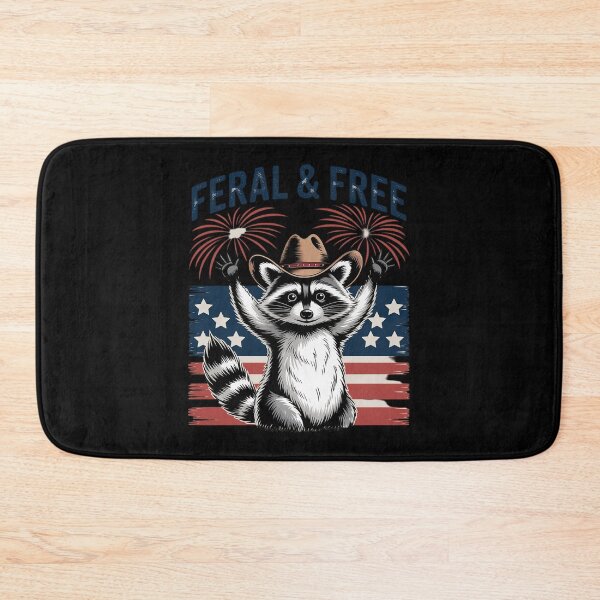 Item preview, Feral & Free Patriotic Racoon Usa Raccoon 4th of July designed and sold by RuthGAArt.