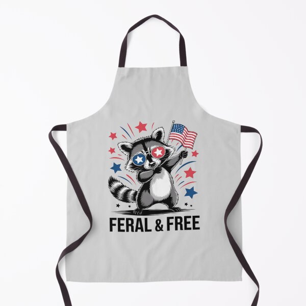 Item preview, Feral & Free Racoon Patriotic 4th July Women Men designed and sold by RuthGAArt.