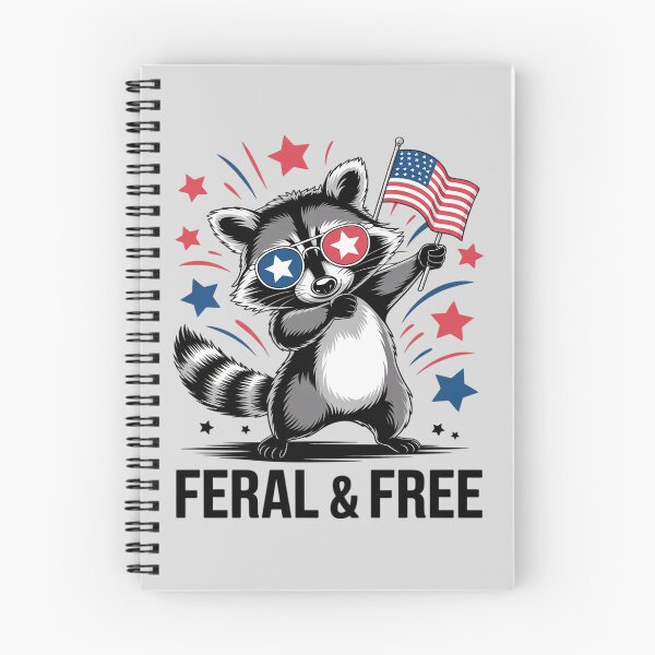 Item preview, Feral & Free Racoon Patriotic 4th July Women Men designed and sold by RuthGAArt.