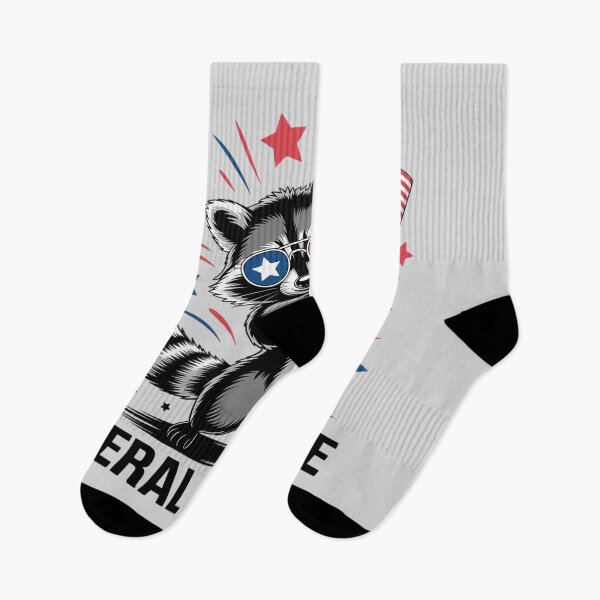 Item preview, Feral & Free Racoon Patriotic 4th July Women Men designed and sold by RuthGAArt.