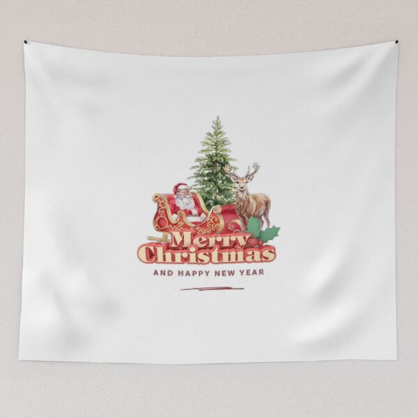 Item preview, Merry christmas Santa Claus &reindeer-chrismas tree holiday design  designed and sold by Magounette.