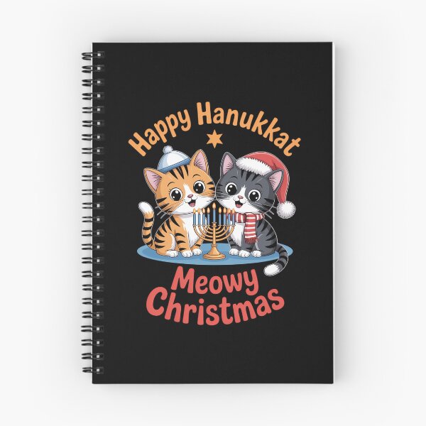 Item preview, Merry Christmas Happy Hanukkah Jewish Christian Cat Lovers designed and sold by PunkNation-Arts.