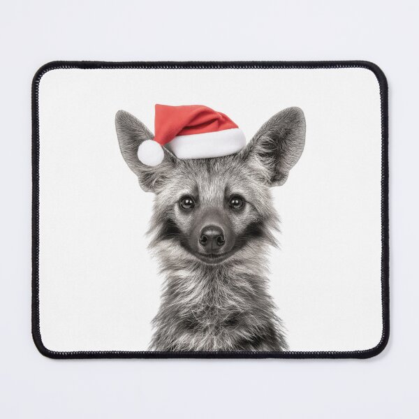 Item preview, Festive Aardwolf in Santa Hat designed and sold by LazyOwlStore.