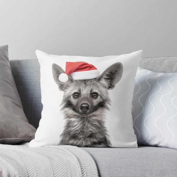 Item preview, Festive Aardwolf in Santa Hat designed and sold by LazyOwlStore.