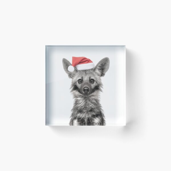 Item preview, Festive Aardwolf in Santa Hat designed and sold by LazyOwlStore.