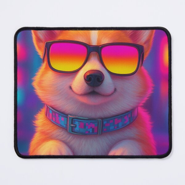 Item preview, Stay Cool Corgi – Neon Vibes Dog Design designed and sold by ArtVoyageShop.