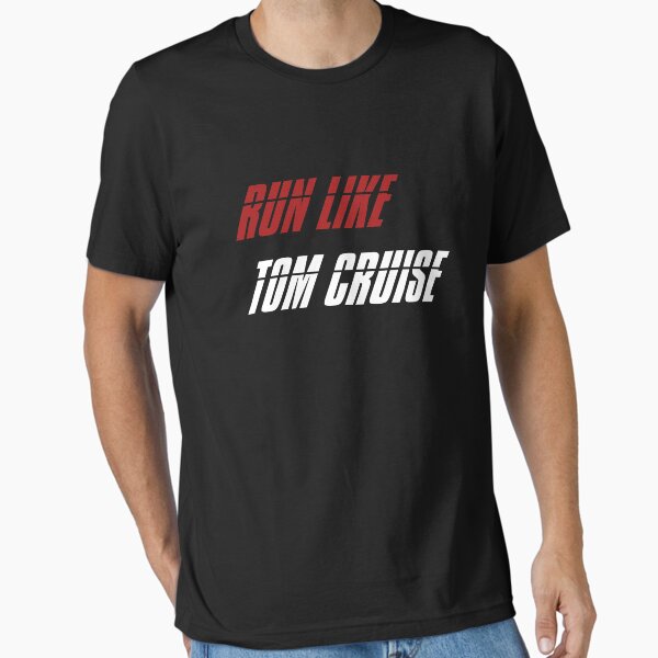 Vista previa del artículo con la obra «Corre como Tom Cruise», diseñado y vendido por JimsTeeArcade.