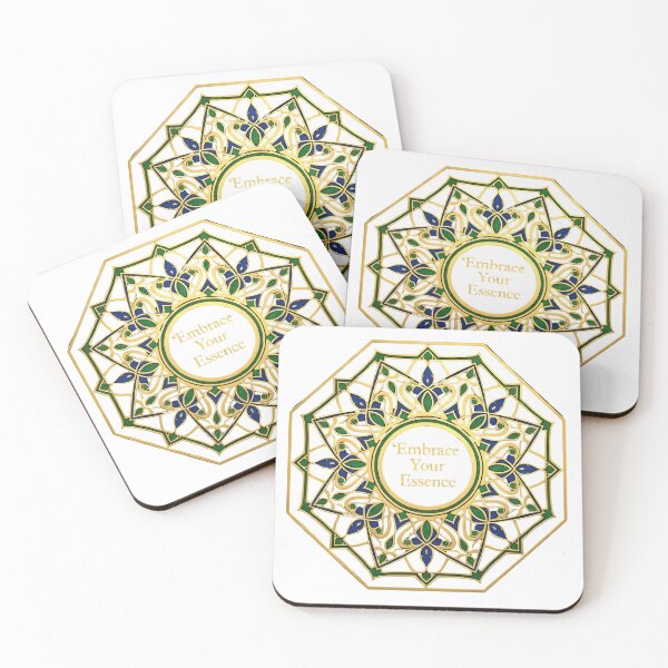 Item preview, Opulent Gold Islamic Geometric Mandala Moroccan Zellige Arabesque Art designed and sold by Taha Art Designs.