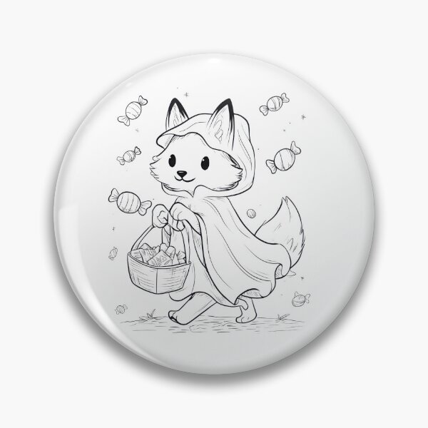 Item preview, Kawaii Halloween Fox in Cloak Carrying Candy – Cute Trick-or-Treat Illustration designed and sold by ThaiArtShop.