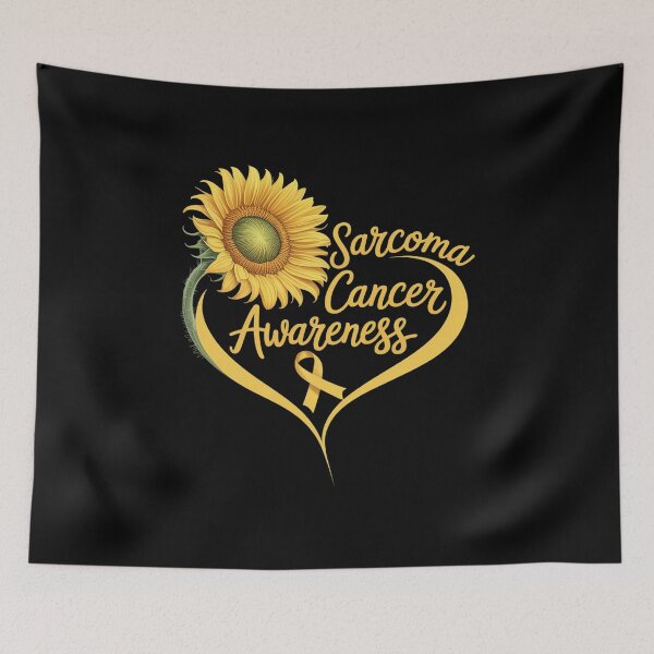 Item preview, Sarcoma Cancer Awareness Wear Yellow Ribbon Sunflower Heart designed and sold by marcusry.