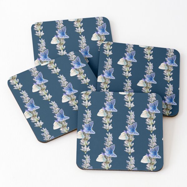 Item preview, Gift idea: Delicate blue butterflies on lavender | Butterflies & nature photography designed and sold by Katja LebenFreude.