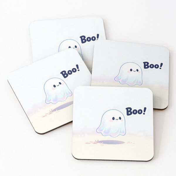 Item preview, Boo! – Adorable Happy Ghost with a Friendly Smile designed and sold by Buttonquill.
