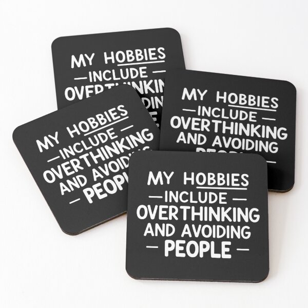 Item preview, Overthinking and Avoiding People – Funny Introvert Quote Design designed and sold by jelonkaa.