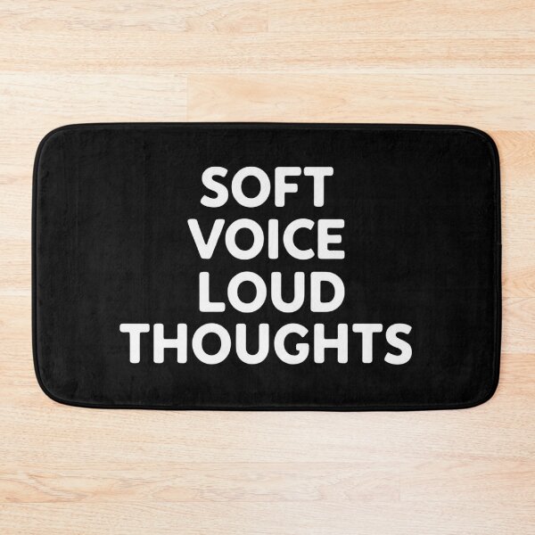 Item preview, Soft Voice Loud Thoughts – Minimalist Quote Design for Overthinkers designed and sold by jelonkaa.